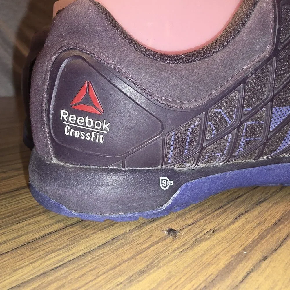 REEBOK CROSSFIT NANO 4.0 Sz6 Purple Blue Athletic Performance Lace Up Logo Shoes